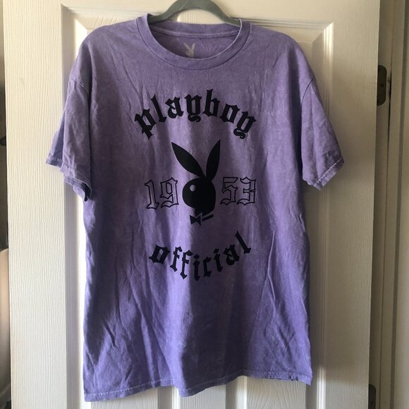 NWOT:  Official Playboy Established 1953 Tee Shirt - Purple Tie-Dye Unisex Large - Picture 1 of 4